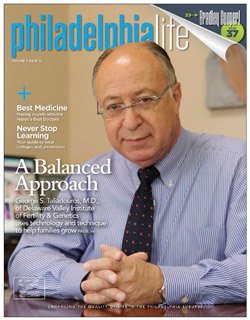 Dr. Taliadouros on the cover of Philadelphia Life magazine